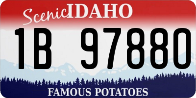 ID license plate 1B9788O