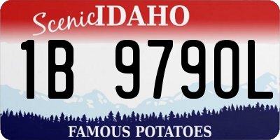 ID license plate 1B9790L