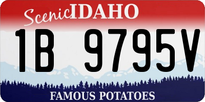 ID license plate 1B9795V