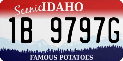 ID license plate 1B9797G