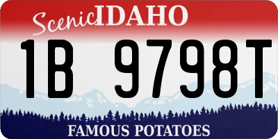 ID license plate 1B9798T