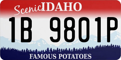 ID license plate 1B9801P