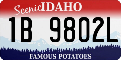 ID license plate 1B9802L