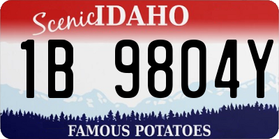 ID license plate 1B9804Y