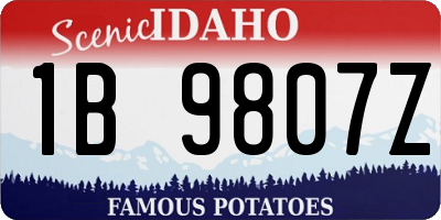 ID license plate 1B9807Z