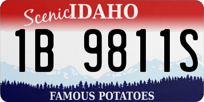 ID license plate 1B9811S