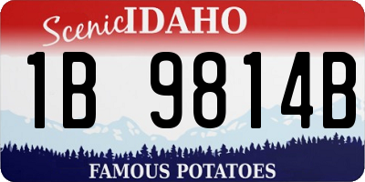 ID license plate 1B9814B