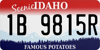ID license plate 1B9815R