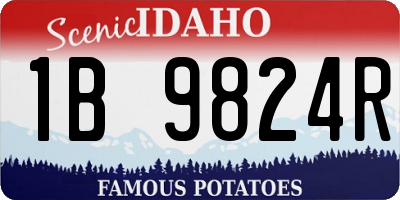 ID license plate 1B9824R