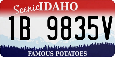 ID license plate 1B9835V