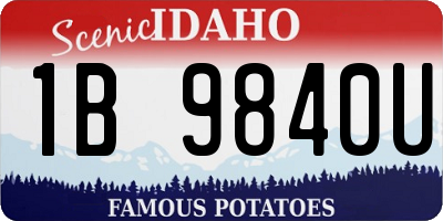 ID license plate 1B9840U