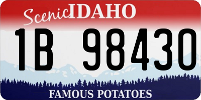 ID license plate 1B9843O