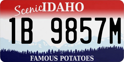 ID license plate 1B9857M