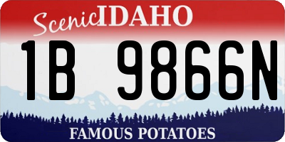 ID license plate 1B9866N