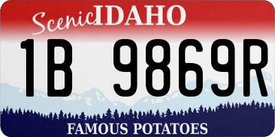ID license plate 1B9869R