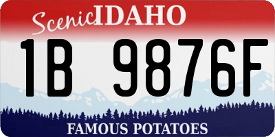 ID license plate 1B9876F