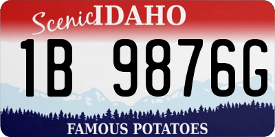 ID license plate 1B9876G