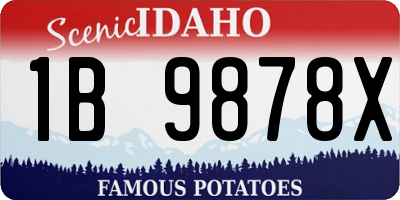 ID license plate 1B9878X