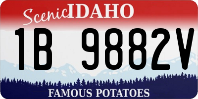 ID license plate 1B9882V