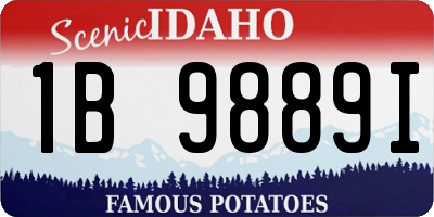 ID license plate 1B9889I