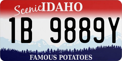 ID license plate 1B9889Y