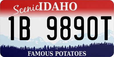 ID license plate 1B9890T