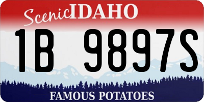 ID license plate 1B9897S