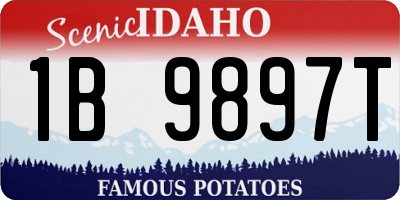 ID license plate 1B9897T