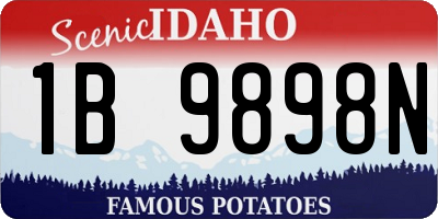ID license plate 1B9898N