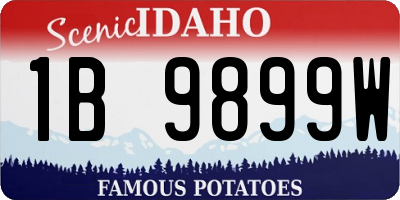ID license plate 1B9899W