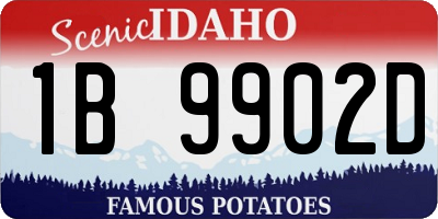 ID license plate 1B9902D
