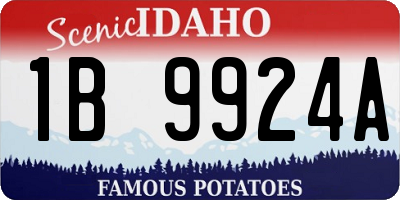 ID license plate 1B9924A