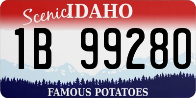 ID license plate 1B9928O
