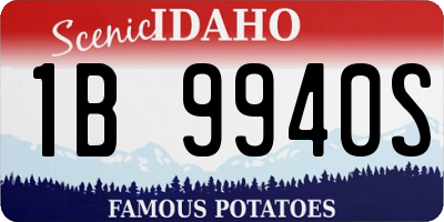 ID license plate 1B9940S