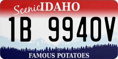 ID license plate 1B9940V