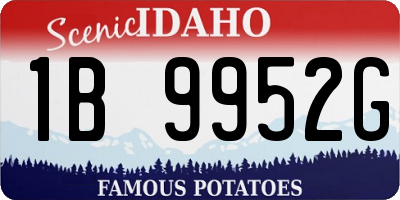 ID license plate 1B9952G
