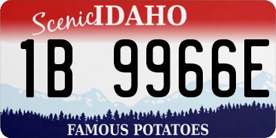 ID license plate 1B9966E