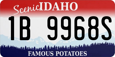 ID license plate 1B9968S
