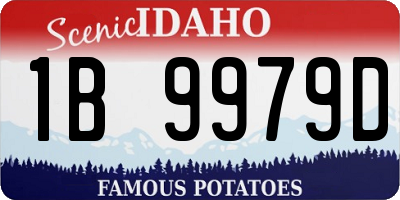 ID license plate 1B9979D