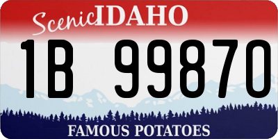 ID license plate 1B9987O