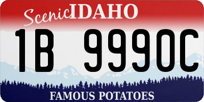 ID license plate 1B9990C