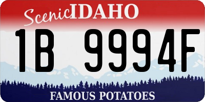 ID license plate 1B9994F