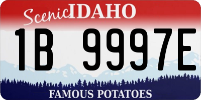 ID license plate 1B9997E