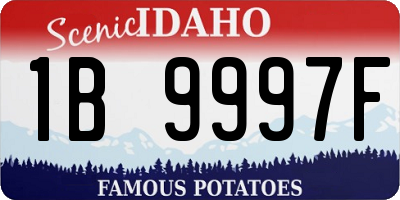 ID license plate 1B9997F
