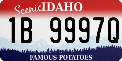 ID license plate 1B9997Q