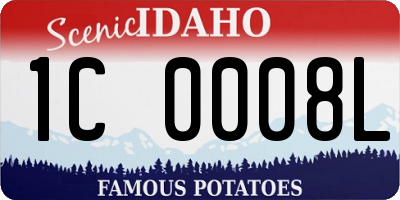 ID license plate 1C0008L