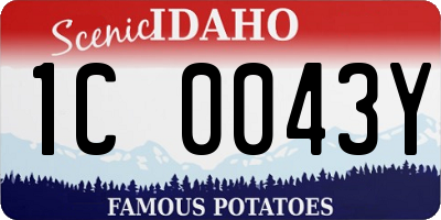 ID license plate 1C0043Y