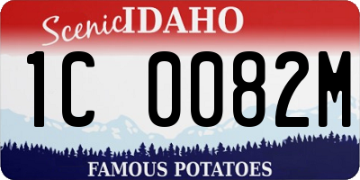 ID license plate 1C0082M