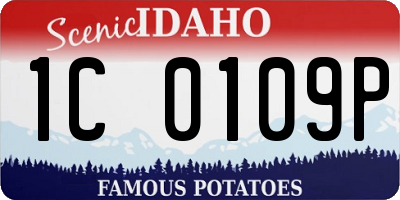 ID license plate 1C0109P