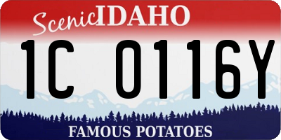 ID license plate 1C0116Y